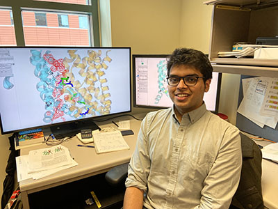Shashank Pant in his lab.