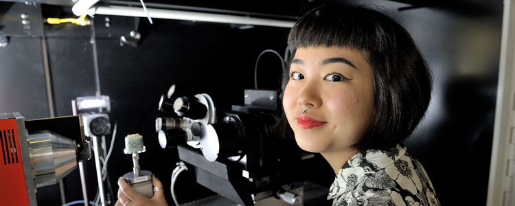 Florence Lin, a research assistant for Charles Roseman in the Department of Anthropology, uses the Microscopy Suite’s bioCT scanner in order to understand natural selection on patterns within and among populations’ genetic and phenotypic diversity at various timescales.