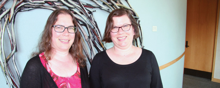 From left, twins Cathy Murphy and Patty Jones.