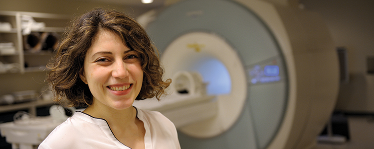 In her lab at the Beckman Institute, Sepideh Sadaghiani investigates cognitive control, network connectivity, and the relationship between the two in the brain.