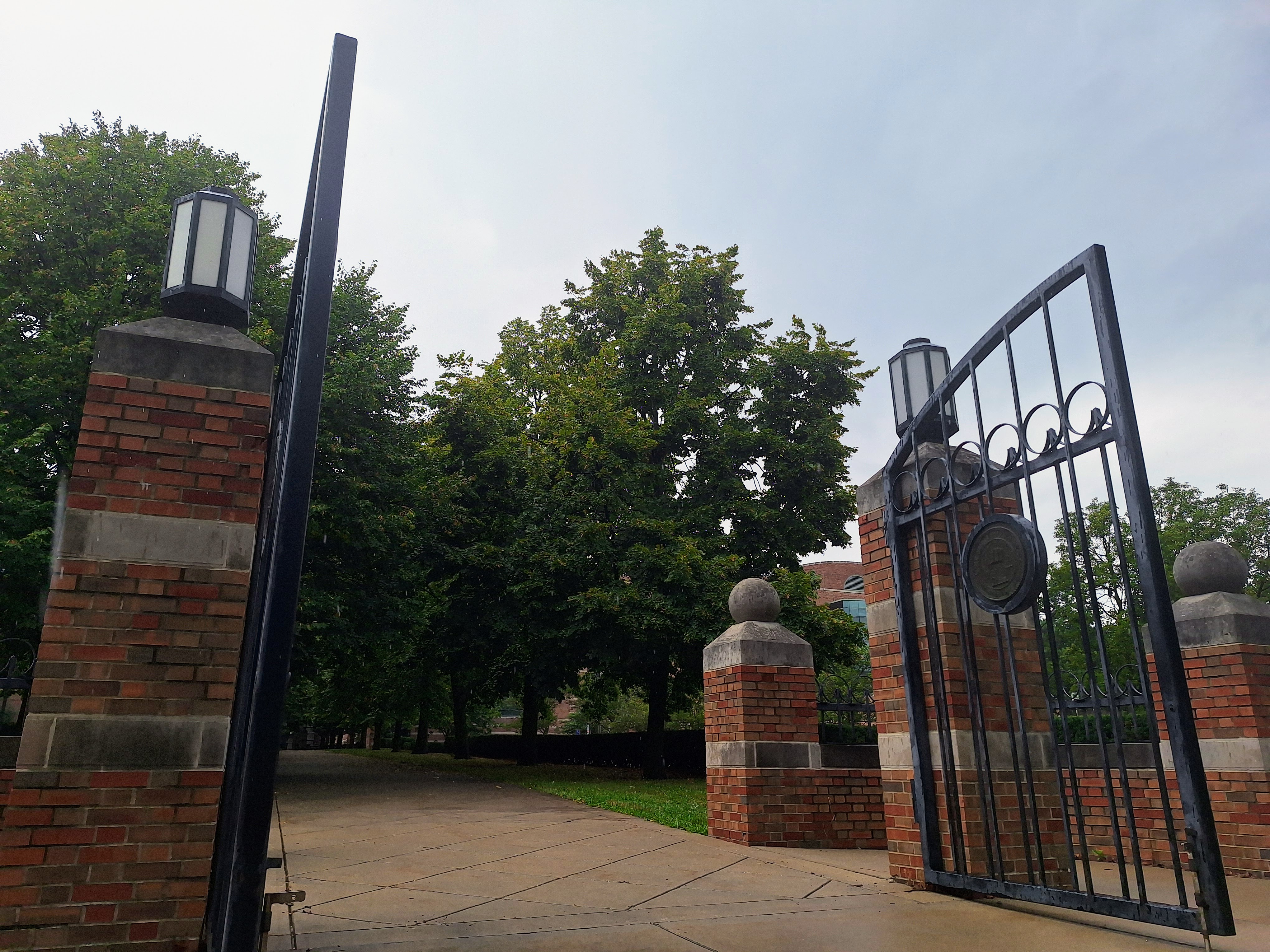 Open gates near the Beckman Institute