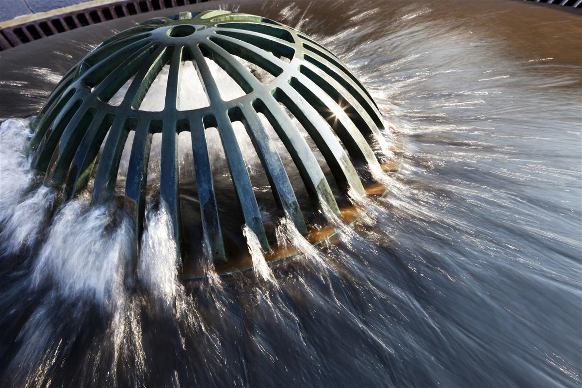 A close-up image of a fountain near the Beckman Institute.