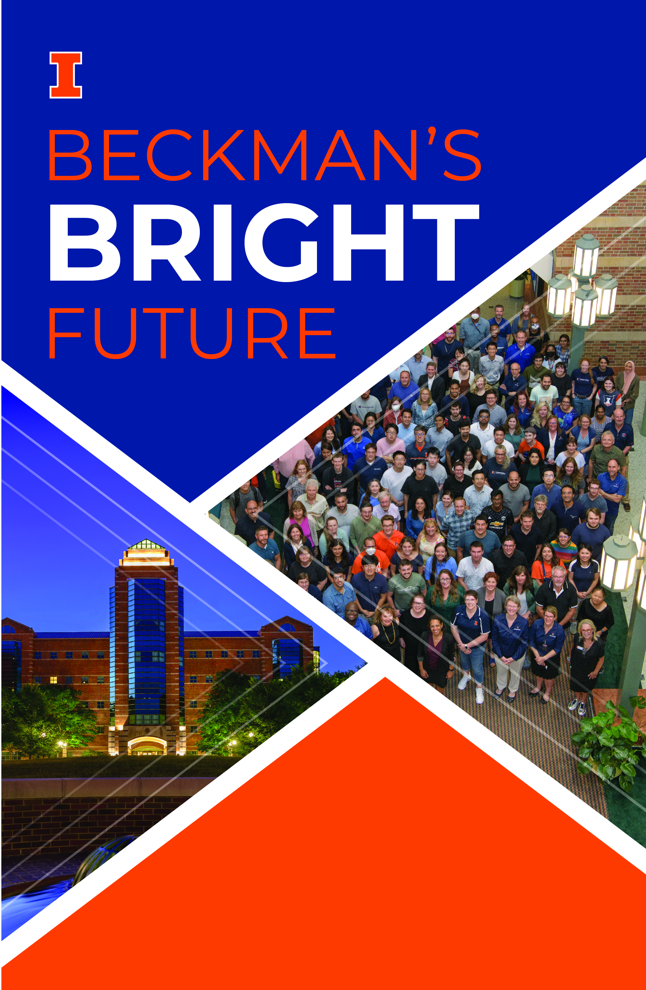 The cover image of the Beckman Institute for Advanced Science and Technology annual report, which reads: Beckman's Bright Future.