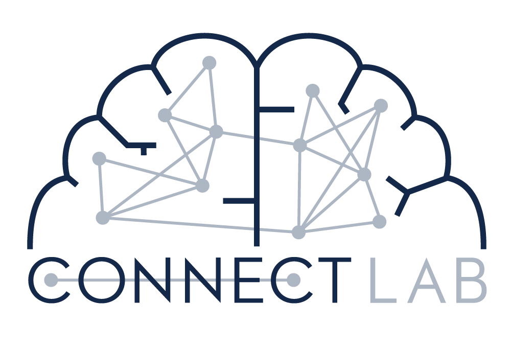 The logo for the Connect Lab depicts a minimalist sketch of a human brain, connected with graphics indicating a network.