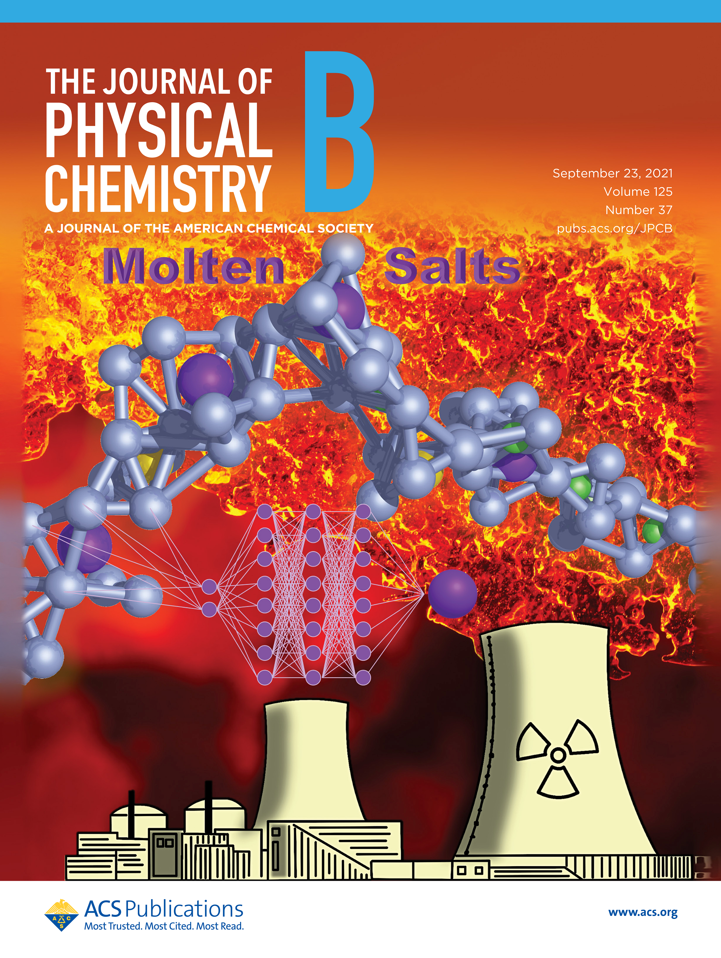 Journal of Physical Chemistry B cover art depicting work from Yang Zhang's lab group