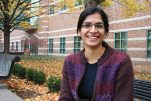 A portrait of Preethi Jyothi.