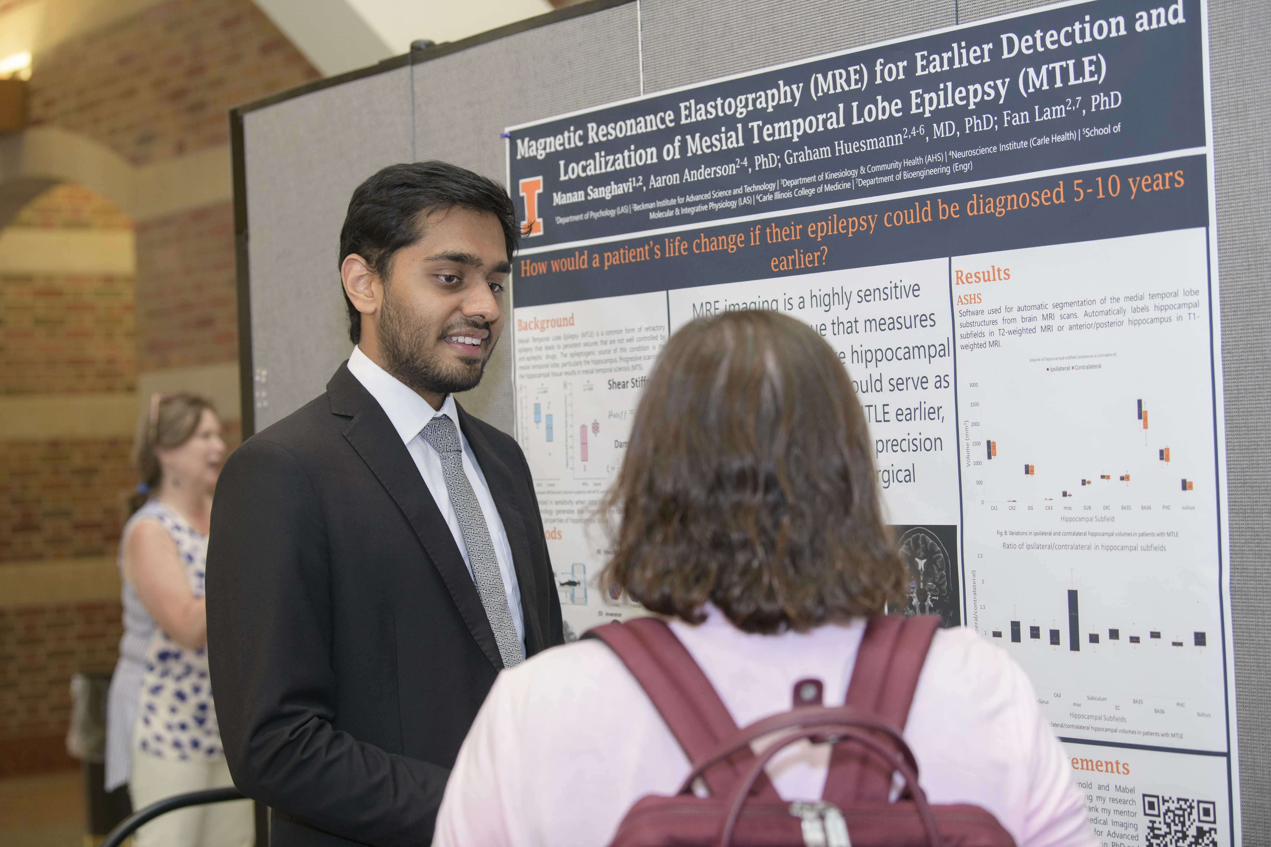 Undergrad Fellow Manan Sanghavi Manan Sanghavi presents his research poster.